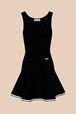Women Tailored Tank Dress Black front view