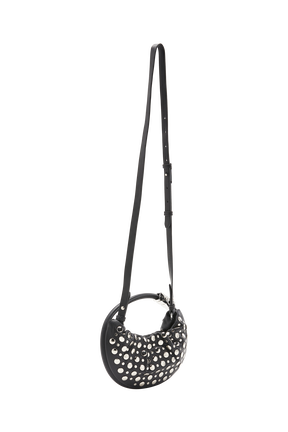 Domino mini leather with studs bag Black back view