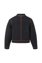 Veste double face laine femme Noir vue de dos