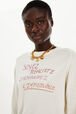 Women Rhinestone Print Sweater White details view 2