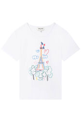 Jersey Girl T-shirt Multico white front view