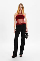 Débardeur strass femme Rouge vue portée de face