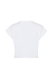 T-shirt coton multicolore signature femme Blanc vue de dos