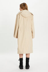 Parka en gabardine monogramme Latté vue portée de dos
