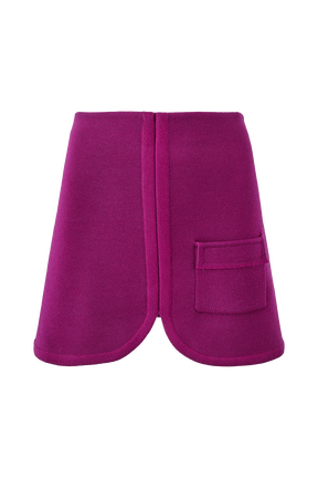 Mini jupe maille milano femme Fuchsia vue de face
