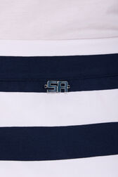 Jupe longue rayée Raye blanc / bleu vue de détail 2