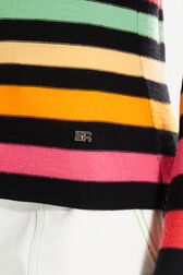 Pull rayé col asymétrique à manches longues Multico raye vue de détail 2