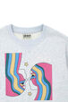 Girl Printed Cotton Sweater - Bonton x Sonia Rykiel Grey details view 1
