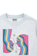 Girl Printed Cotton Sweater - Bonton x Sonia Rykiel Grey details view 1