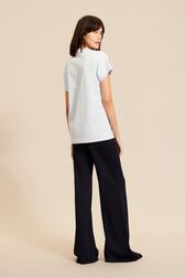 Women Sonia Rykiel logo T-shirt Baby blue back worn view