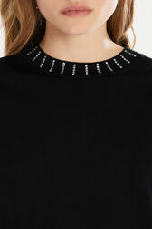 Short-sleeved jumper Black details view 1