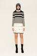 Pull col montant rayé femme Raye noir/blanc vue de détail 1