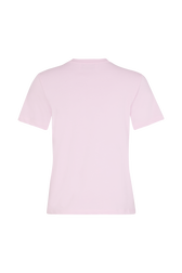 T-shirt col rond manches courtes en jersey de coton Rose vue de dos