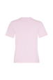 Short-sleeved crew-neck t-shirt in cotton jersey Pink back view