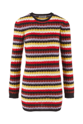 Robe courte molletonnée rayée femme Multico crea vue de face