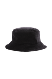 Velvet Bucket Hat Black back view