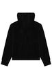 Cardigan à capuche fille velours Noir vue de dos