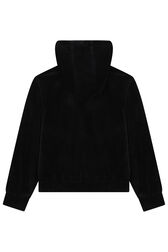 Velvet Girl Hooded Cardigan Black back view