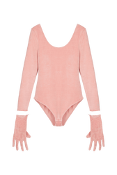 Women Velvet Body Pink front view