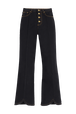 Jean flare taille haute femme Noir vue de face