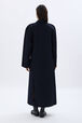 Manteau oversize en double face Navy vue portée de dos