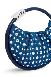 Sac Domino mini en denim et studs Bleu studs vue de détail 1