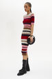 Wool and Lurex Striped Dress Multico striped details view 1