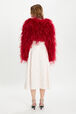 Veste courte en plumes Lipstick vue portée de dos