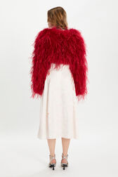 Veste courte en plumes Lipstick vue portée de dos