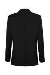 Veste tailleur en laine froide Noir vue de dos