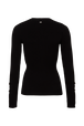 Pull manches longues en viscose Noir vue de dos