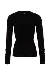 Jumper with Rhinestone Fastenings Black back view
