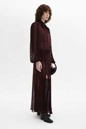 Pussybow Maxi Dress Claret details view 1