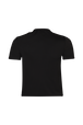 Short-sleeved jersey top Black back view