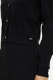 Long-Sleeved Crew-Neck Cardigan Black details view 2