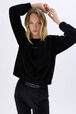 Velvet sweatshirt Black details view 2