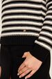 Pullover Big Poor Boy rayé femme Raye noir/blanc vue de détail 2
