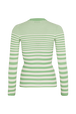 Striped knit sweater Striped anise/white back view