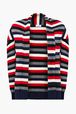 Half-Pullover Striped Multico front view