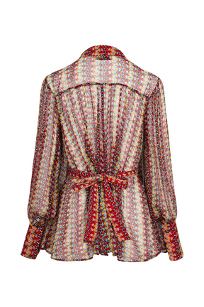 Chemise motif à pois femme Multico crea vue de dos