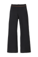 Women Wool Double Face Pants Black back view