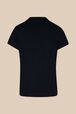 Women Floral Print T-shirt Black back view