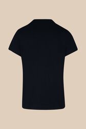 Women Floral Print T-shirt Black back view