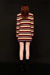 Robe courte molletonnée rayée femme Multico crea vue portée de dos
