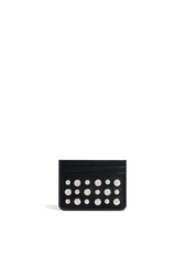 Porte carte en cuir et studs Noir vue de face