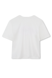 Lips and Signature Tee Ecru back view
