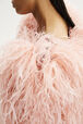 Luxury Ostrich Feather Dress Pink details view 2