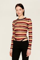 Body molletonné rayé femme Multico crea vue de détail 5