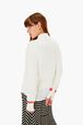 Cardigan cœurs Blanc vue portée de dos