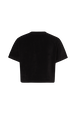 Short-Sleeved Velvet T-Shirt Black back view